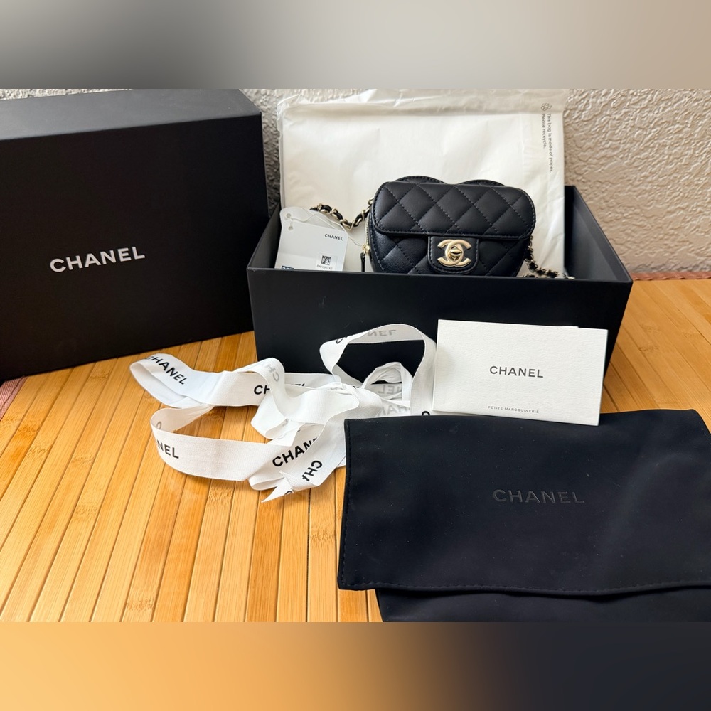 Brand new Chanel small heart bag